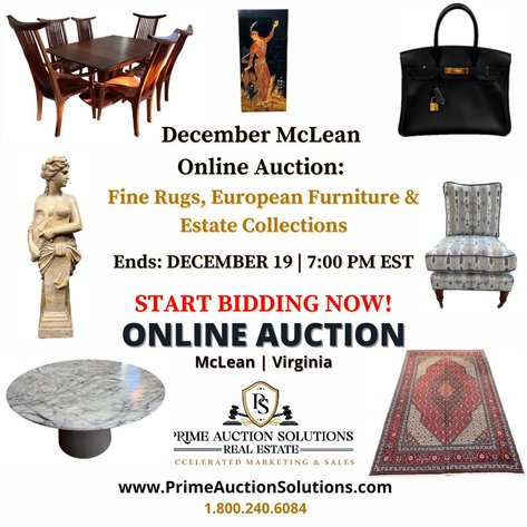 Image for December McLean Online Auction: Fine Rugs, European Furniture & Estate Collections