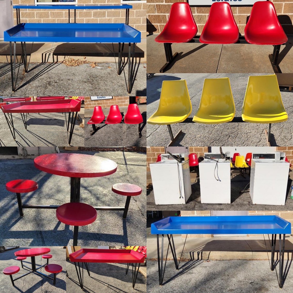 Image for Work Tables, Break Room Furniture, Laundromat Folding Tables, Seating, Commercial Washers