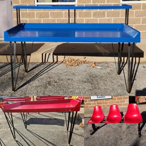 Image for Work Tables, Break Room Furniture, Laundromat Folding Tables, Seating, Commercial Washers