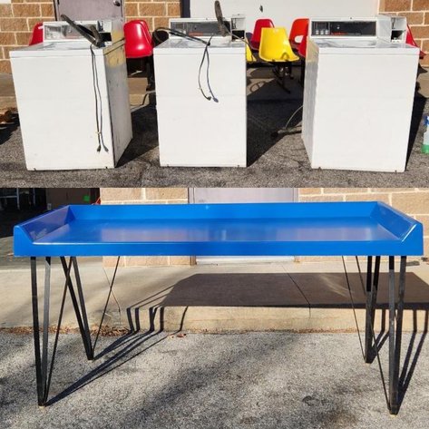 Image for Work Tables, Break Room Furniture, Laundromat Folding Tables, Seating, Commercial Washers