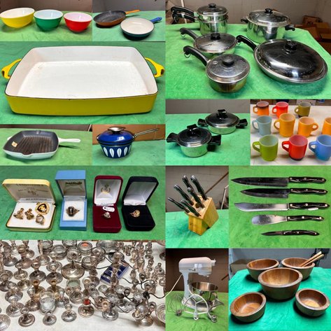 Image for Vintage Kitchenwares, Cookware, Costume Jewelry Estate