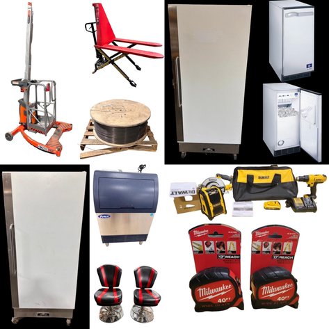 Image for Industrial Equipment, JLG Personnel Lift, Commercial Ice Machines & Refrigerators, Tools, Industrial Supply, New DeWalt Cordless Tools and More