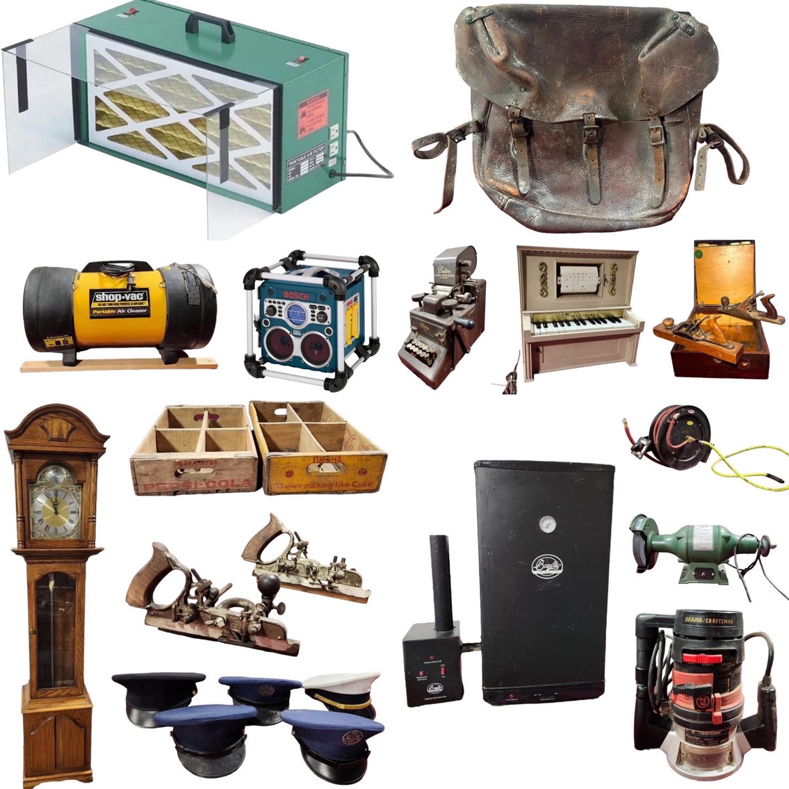 Image for Mondern & Vintage Tools, Antiques - Omaha, Nebr. Grizzy Tools, Woodworking Tools, Antique Tools, Early Americana Tradesman's Antiques, Tools, Etc, Some Vintage Toys, Antiques, BBQ Smoker and More