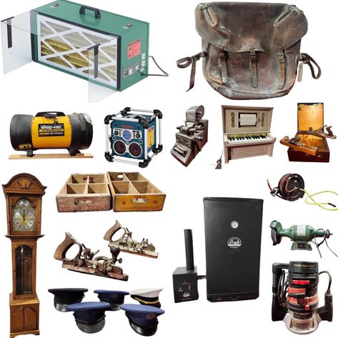 Image for Mondern & Vintage Tools, Antiques - Omaha, Nebr. Grizzy Tools, Woodworking Tools, Antique Tools, Early Americana Tradesman's Antiques, Tools, Etc, Some Vintage Toys, Antiques, BBQ Smoker and More