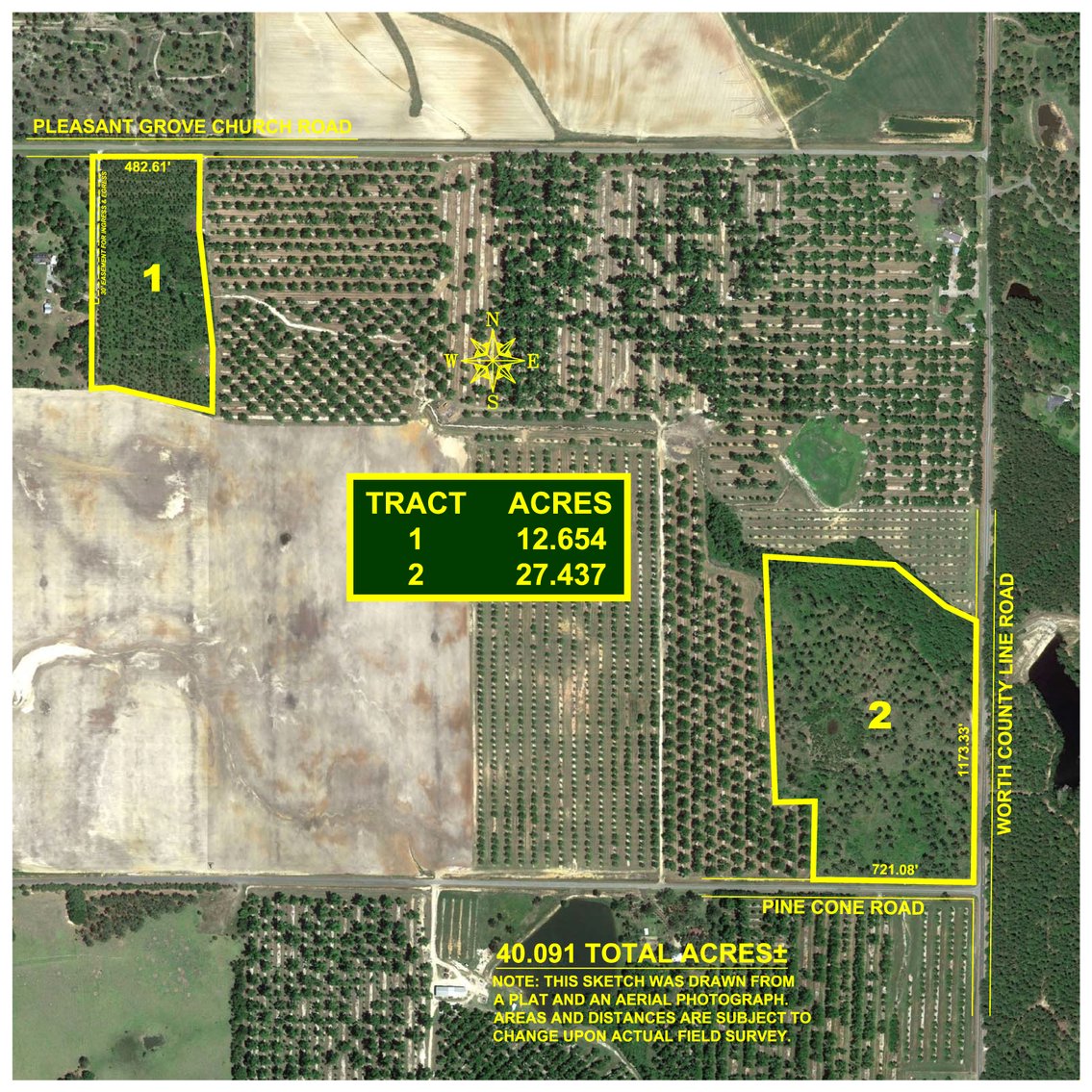 Image for RESERVE HAS BEEN MET! 40.1 +/- Acres - Pleasant Grove Pines (2) Potential Homesites w/ Recreational Acreage