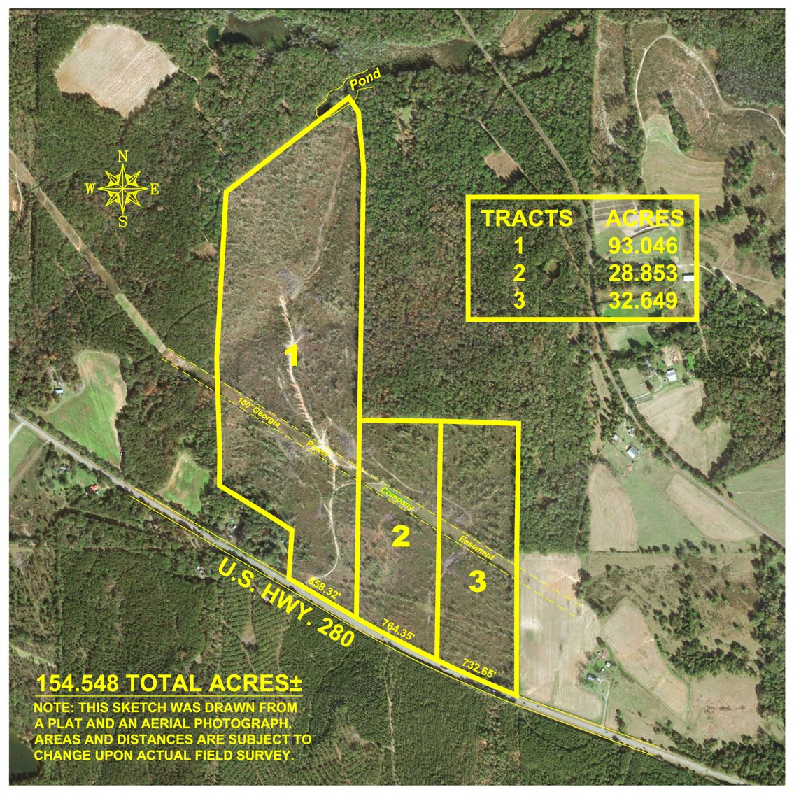 Image for Simpson 154 Land Auction - 154+/- Total Acres - 3 Tracts - Planted Pines & Premium Hunting - Offered Divided & As A Whole