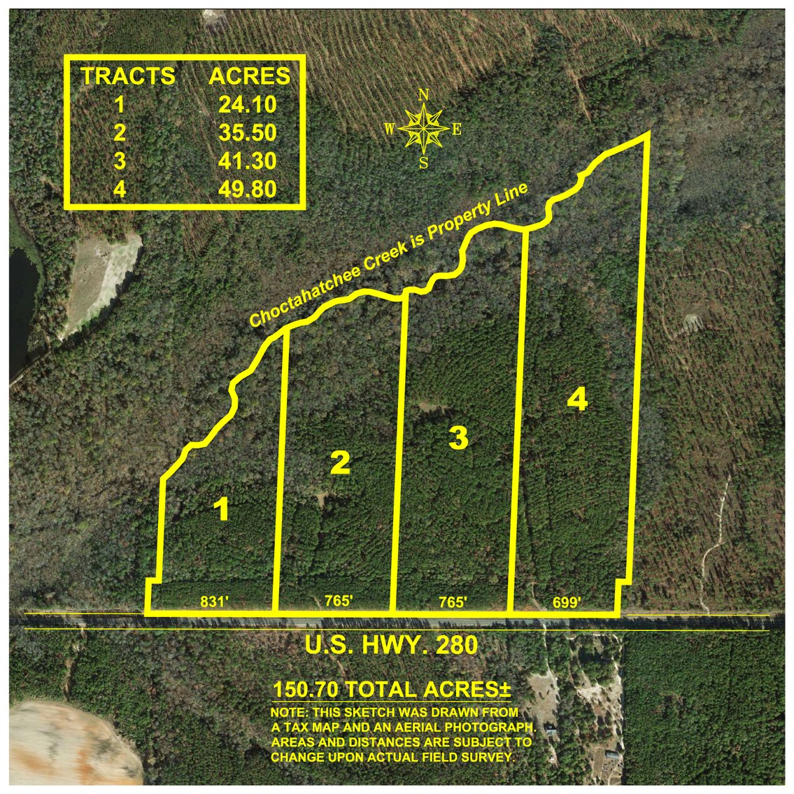 Image for Spann 150 Land Auction - 150+/- Acres - 4 Tracts - Sportsman's Paradise - Choctahatchee Creek Frontage - Offered Divided & As A Whole