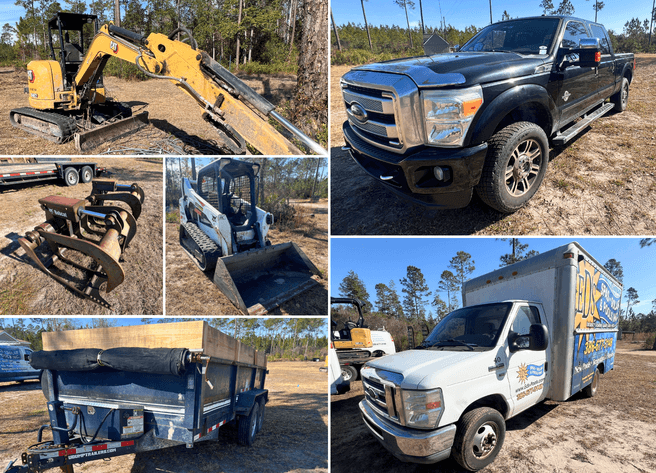 Image for Hortense, GA: Excavators, Service Trucks, Trailers & Equipment