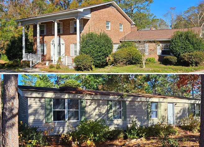 Image for Columbia & Lexington, SC: 4 BR/2 BA Home with Adjoining Lot & 3 BR/2 BA Mobile Home (Lexington County)