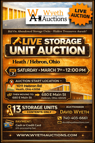 Image for Live Onsite Storage Unit Auction Heath/Hebron Ohio March 7th 12pm