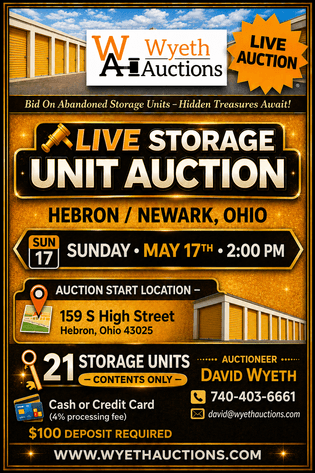 Image for Live Onsite Storage Unit Auction Hebron/Newark Ohio May 17th 2pm