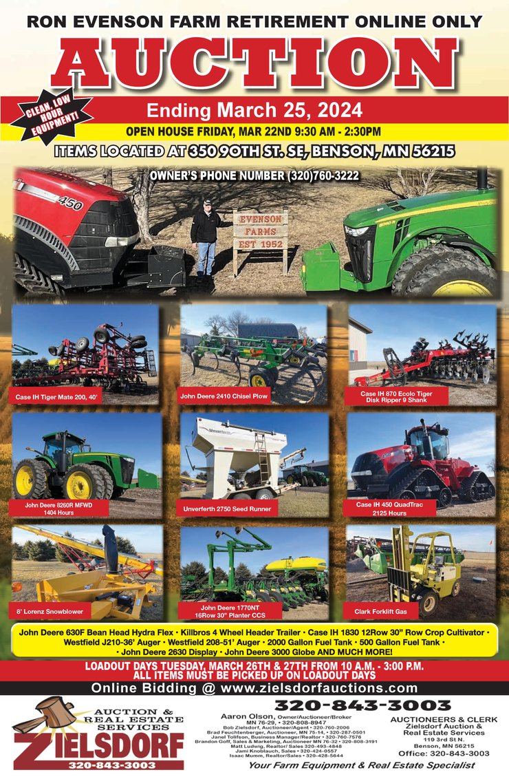 Image for RON EVENSON FARM RETIREMENT ONLINE ONLY AUCTION