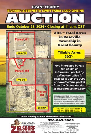 Image for Grant County  - Richard & Bernetta Swift - Farm Land Auction
