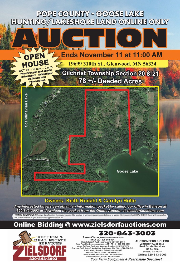 Image for Pope County - Goose Lake - Hunting/Lakeshore Land Auction