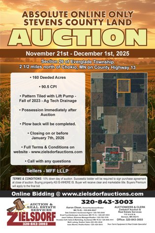Image for ABSOLUTE Online Only Stevens County Farmland Auction