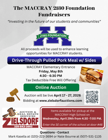 Image for MACCRAY 2180 Foundation Online Only Fundraiser Auction 2026