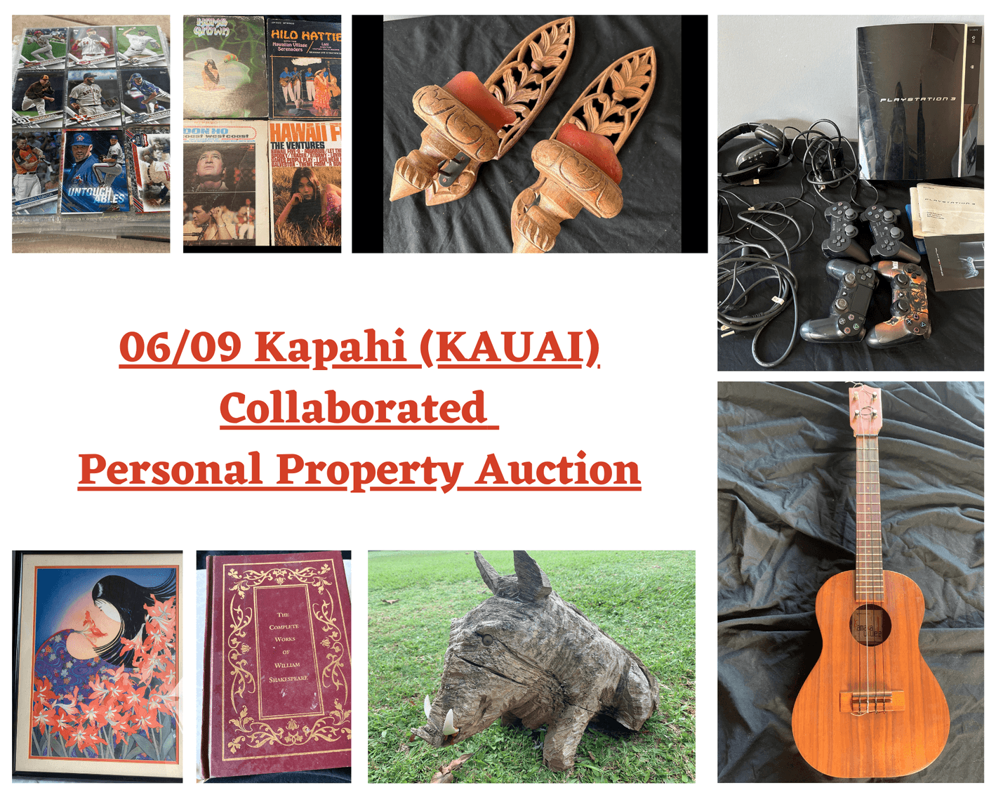 Image for 06/09 Kapahi (KAUAI) Collaborated Personal Property Auction