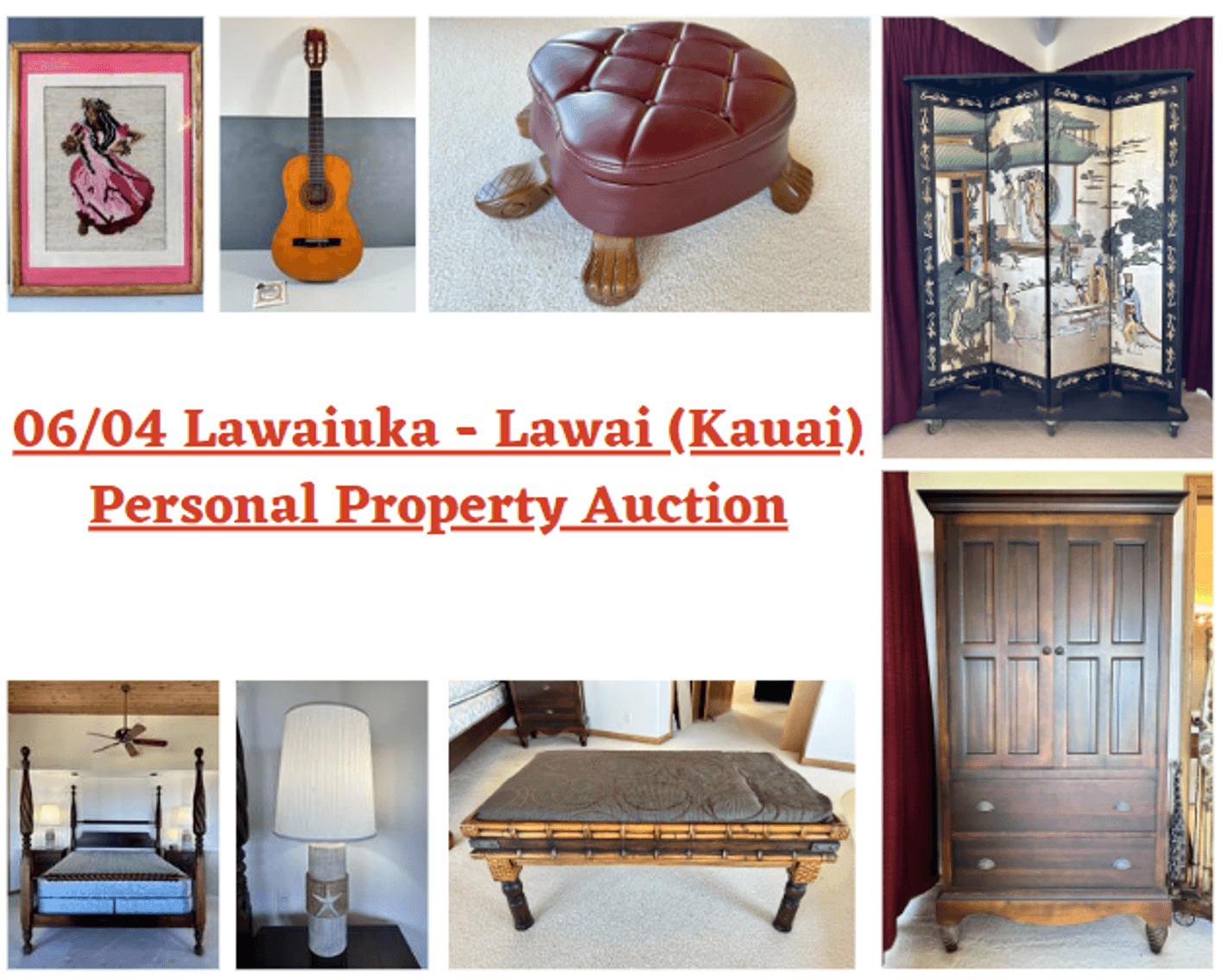 Image for 06/04 Lawaiuka - Lawai (Kauai) Personal Property Auction
