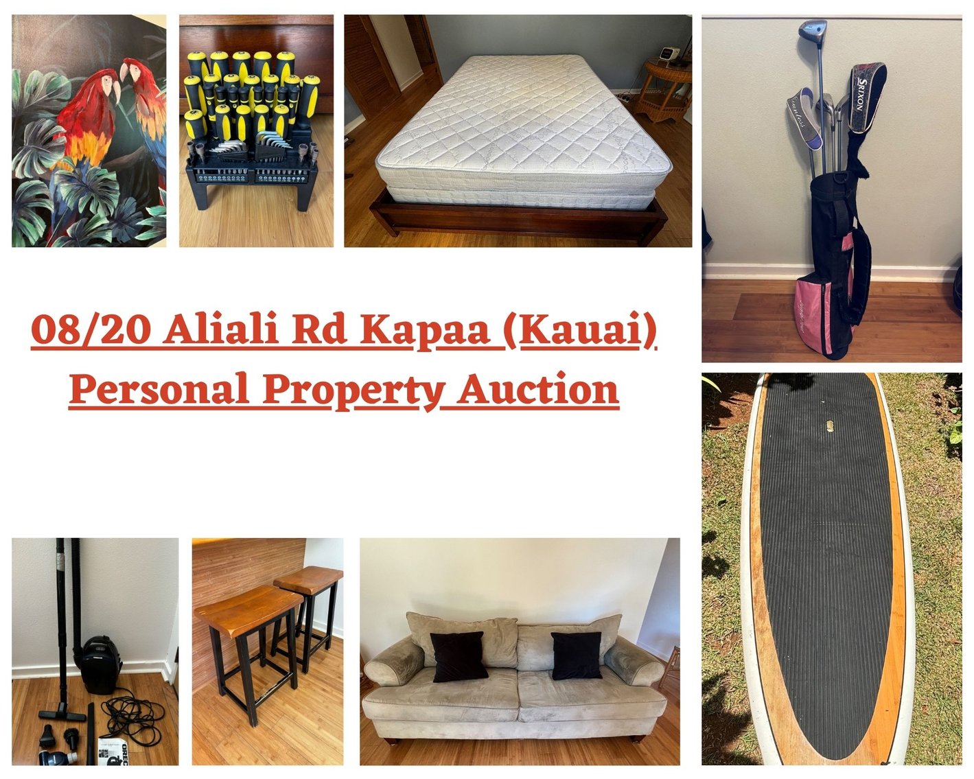 Image for 08/20 Aliali Rd Kapaa (Kauai) Personal Property Auction