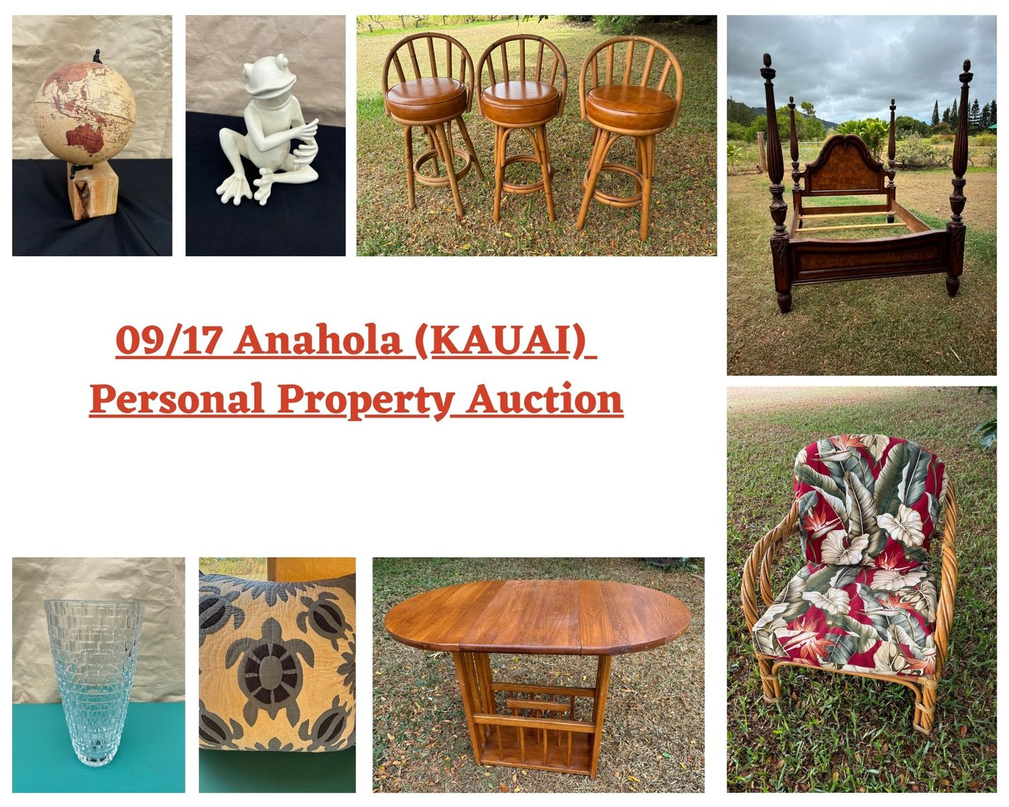Image for 09/17 Anahola (KAUAI) Personal Property Auction