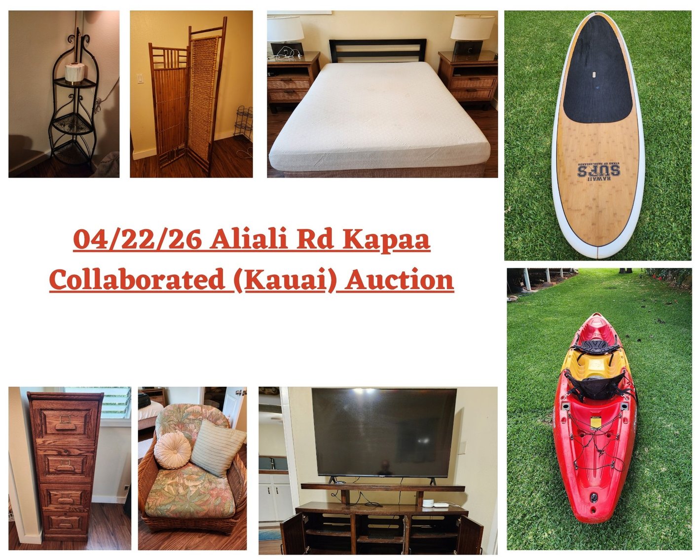 Image for 04/22/26 Aliali Rd Kapaa Collaborated (Kauai) Auction
