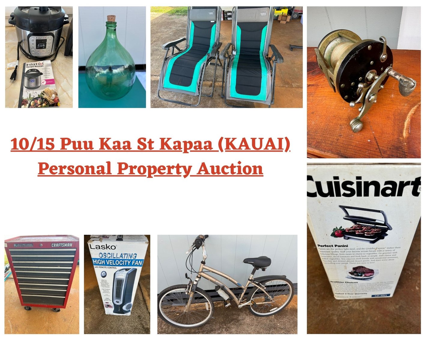 Image for 10/15 Puu Kaa St Kapaa (KAUAI) Personal Property Auction