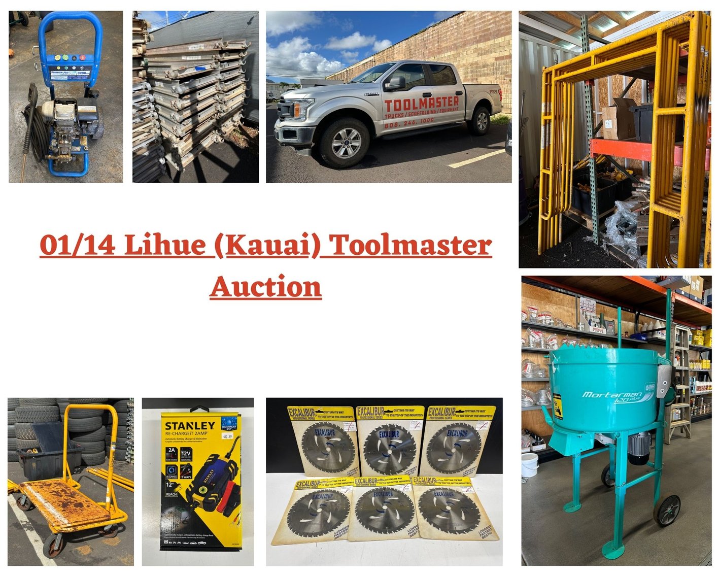 Image for 01/14 Lihue (Kauai) Toolmaster Auction
