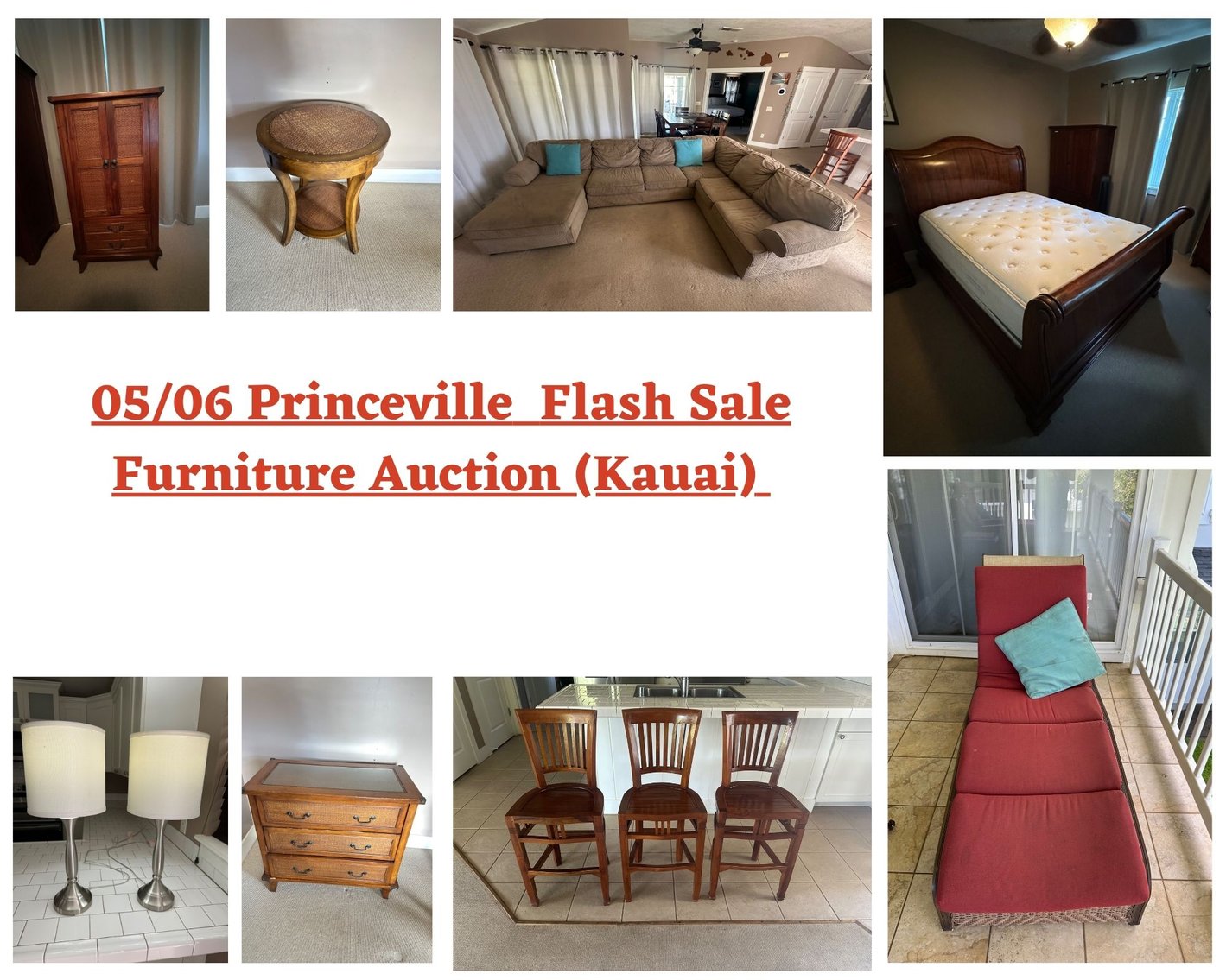 Image for 05/06 Princeville Flash Sale Furniture Auction (Kauai)