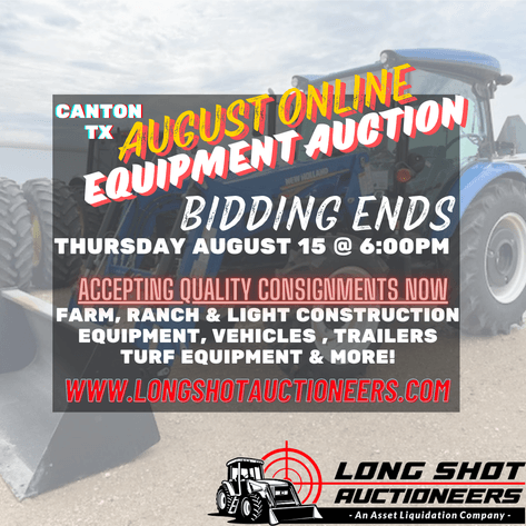 Image for Summer Online Equipment Auction