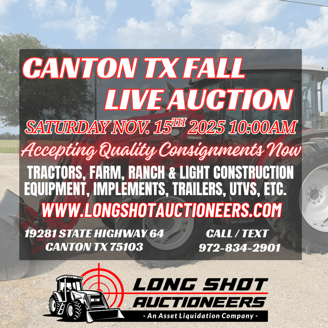 Image for 3rd Annual Canton Tx Fall Live Auction 2025
