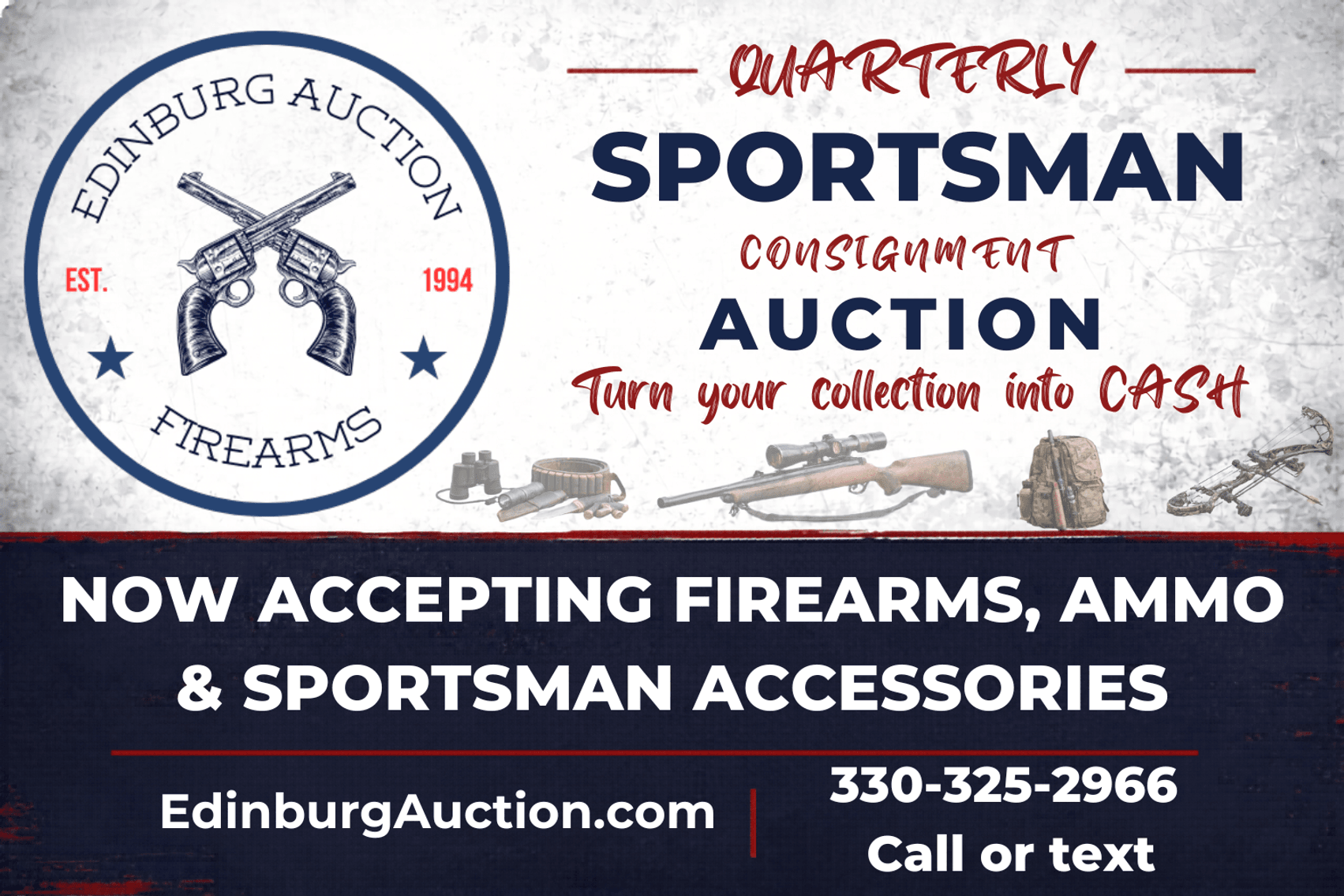 Image for MAY 26TH 2026 6:30PM SPRING SPORTSMAN ONLINE CONSIGNMENT AUCTION