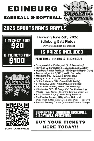 Image for Edinburg Baseball Softball Sportsman's Raffle