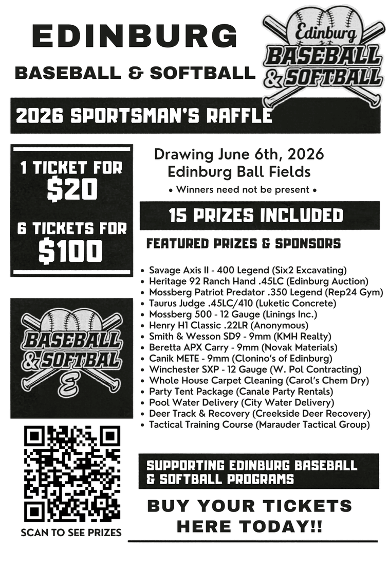 Image for Edinburg Baseball Softball Sportsman's Raffle