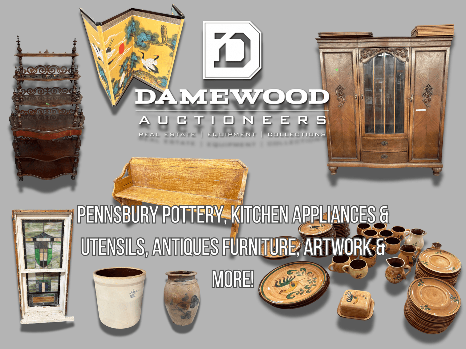 Image for December Consignment Auction - Sportsman Items, Sterling Silver, Pennsbury Pottery, Antiques Furniture, Artwork & More! - Virtual Auction No In Person Bidding