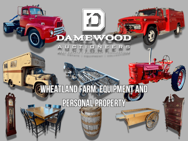 Image for Wheatland Farm: Antique Fire Truck, International Fifth Wheel, Farmall Tractors, Equestrian Items, Furniture & Decor
