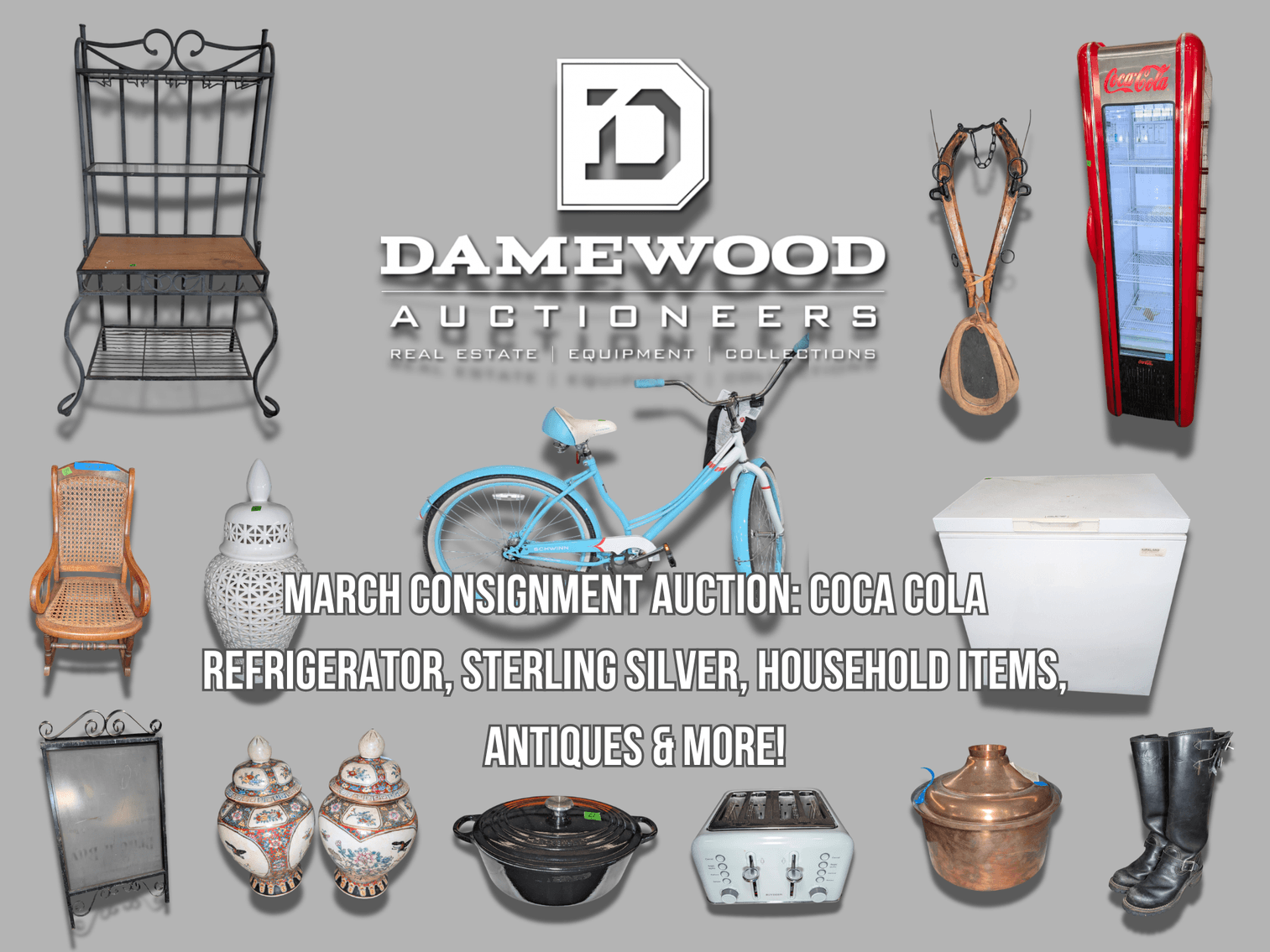 Image for March Consignment Auction - Local Artwork, Sterling Silver, Artwork, Household Items, Antiques and More! - Virtual Auction - No In-Person Bidding