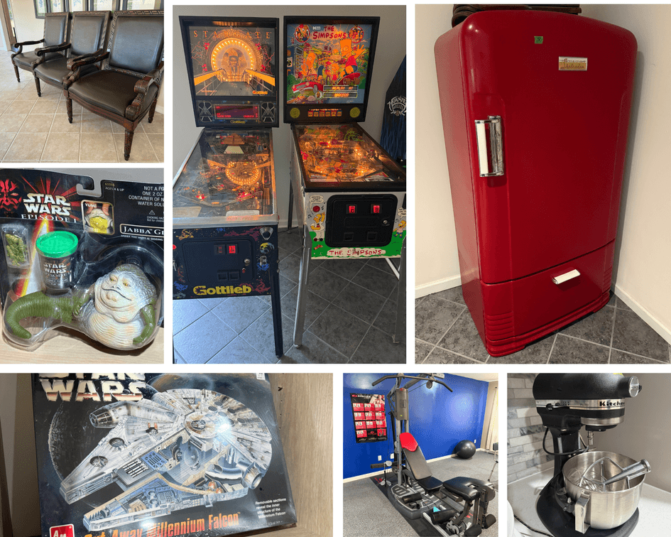 Image for Pin Ball Machines, Arcade Games, Star Wars Collectibles, Fantasy Genre Collectibles, Delta Wood Working Tools, Furniture, Household