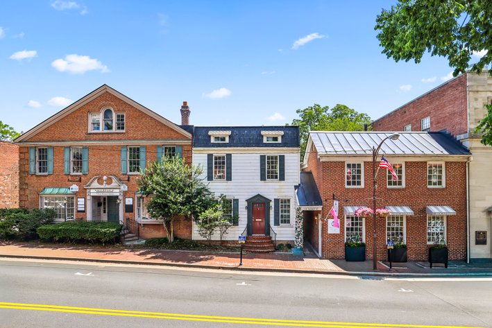 Image for Rare Downtown Leesburg, VA Opportunity! 3 Attached Buildings with 13 Parking Spaces on E. Market St. Across from the Historic Courthouse — Selling as a Single Offering!!