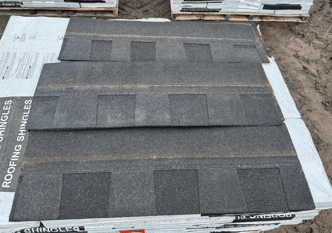 Image for New Roofing Shingles & Insulation: Two-Tone Black Shingles, 4' x 4' & 4' x 8' Insulation