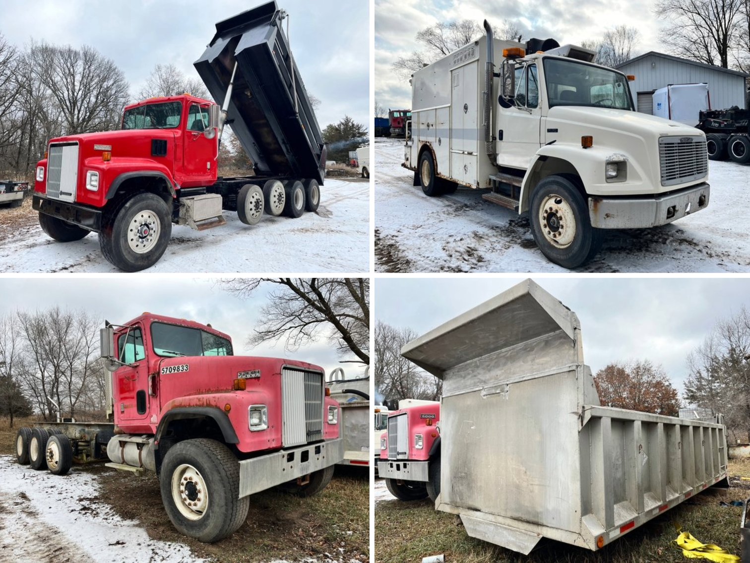 1998 International Paystar 5000, J Craft 18' Aluminum Dump Box & Equipment (132891)