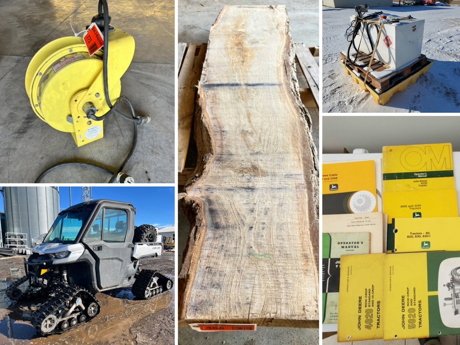 Multi Party: Sporting Goods, Manuals, Live Edge White Oak Slab, Tools & More 133777