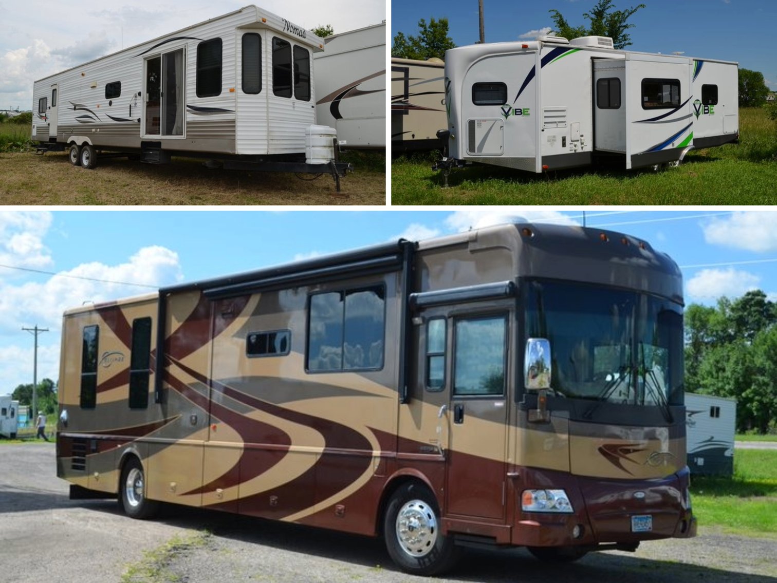 (16) Campers: Motorhome, Travel Trailers and 5th Wheels (143533)