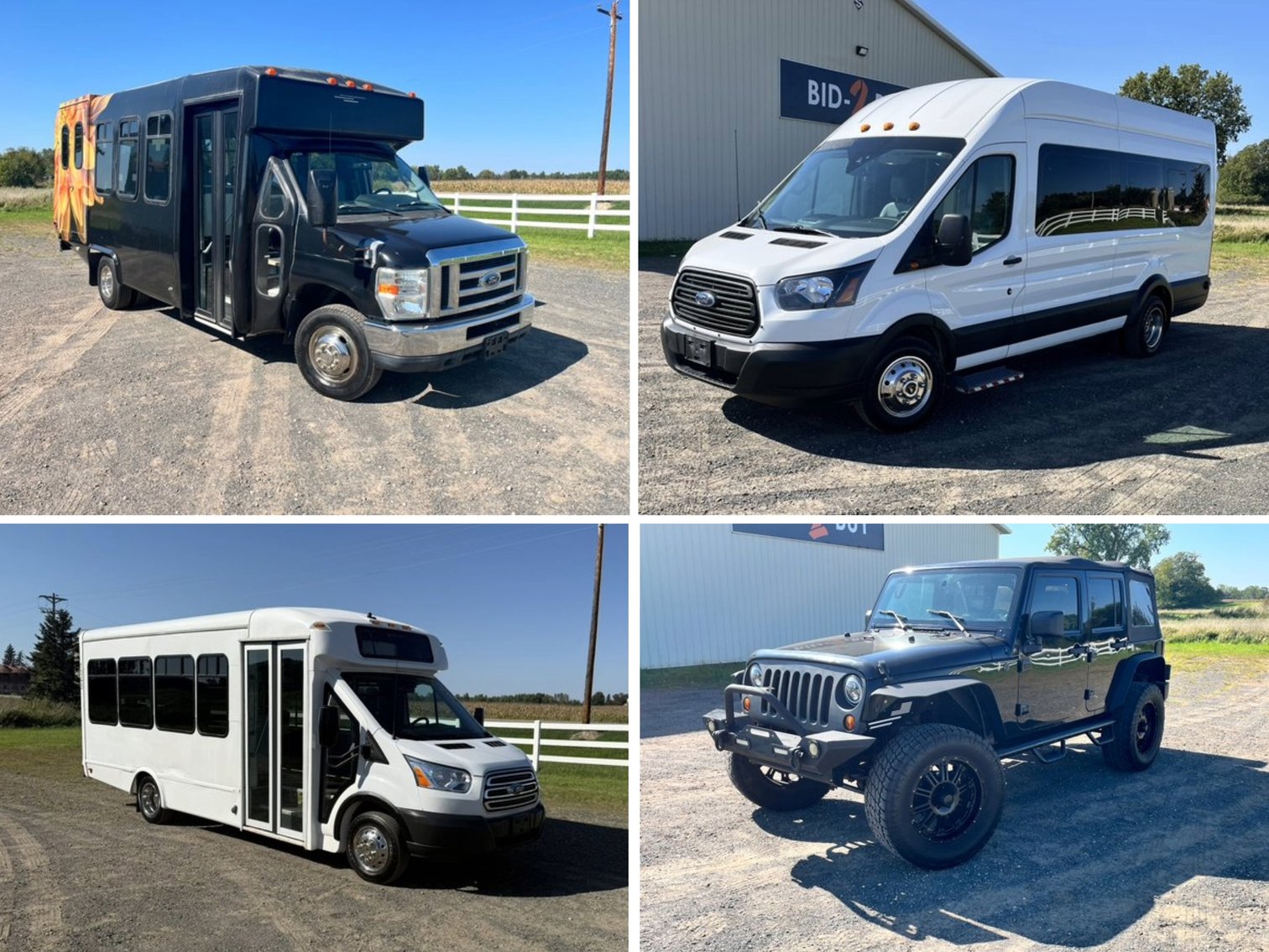 (3) Transit Vans/Buses, (3) Jeep Wranglers, Storage Buildings, Tool Boxes & More! (149662)