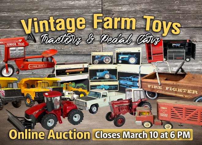 Farm Toys, Tractors and Pedal Cars