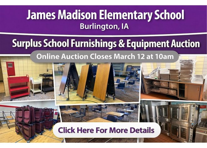 Surplus School Furnishings & Equipment Auction - Phase 1