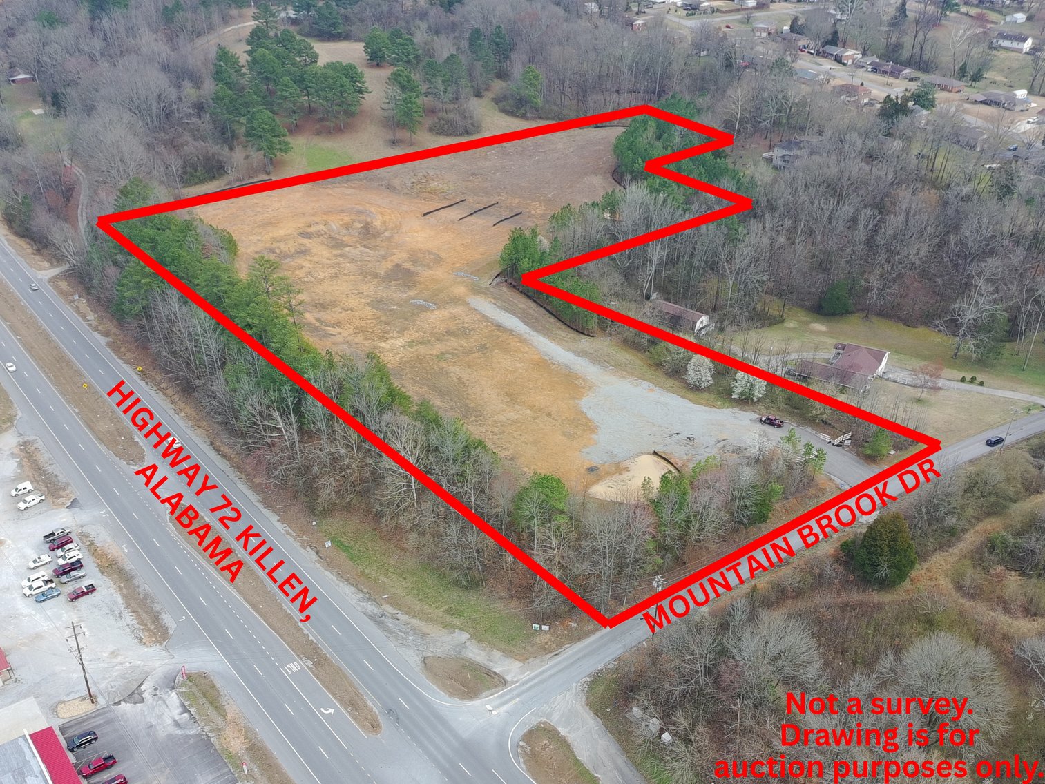 Image for ONLINE AUCTION!  9.26 Acres +/- Corner of Hwy 72 & Mountain Brook Dr. • Killen, AL