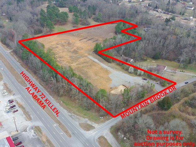 Image for ONLINE AUCTION!  9.26 Acres +/- Corner of Hwy 72 & Mountain Brook Dr. • Killen, AL