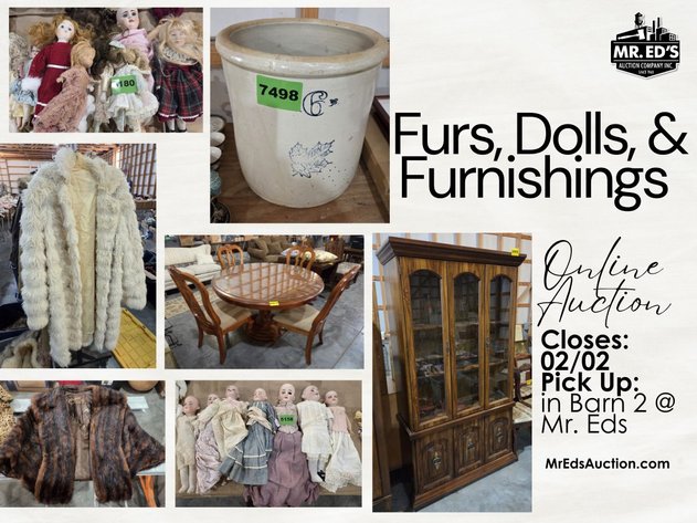 Image for Furs, Dolls & Furnishings Online Auction