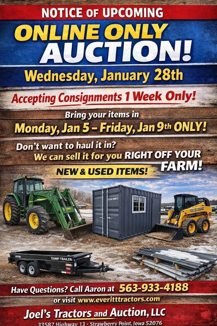 Image for Online Equipment Auction: New and Used | January 28, 2026