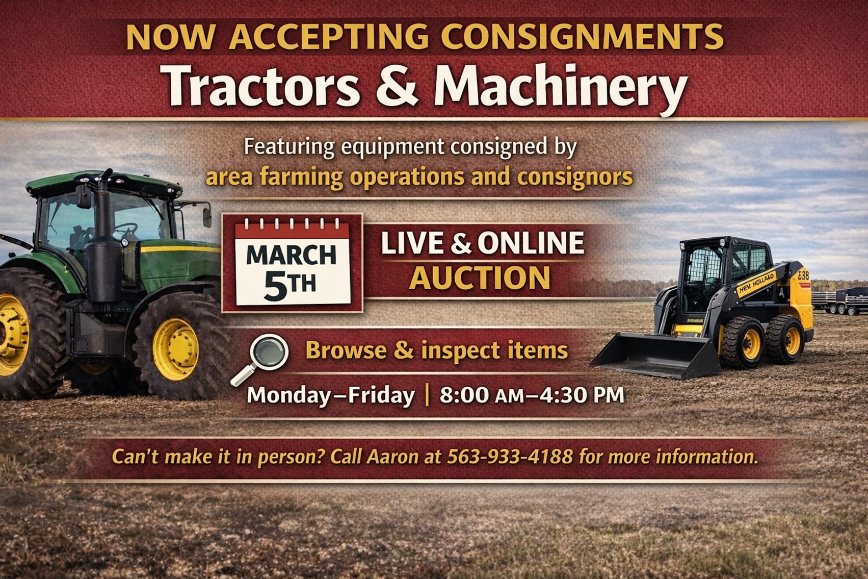 Image for Ring #2 - Large Live & Online Tractor & Machinery Consignment Auction - March 5, 2026